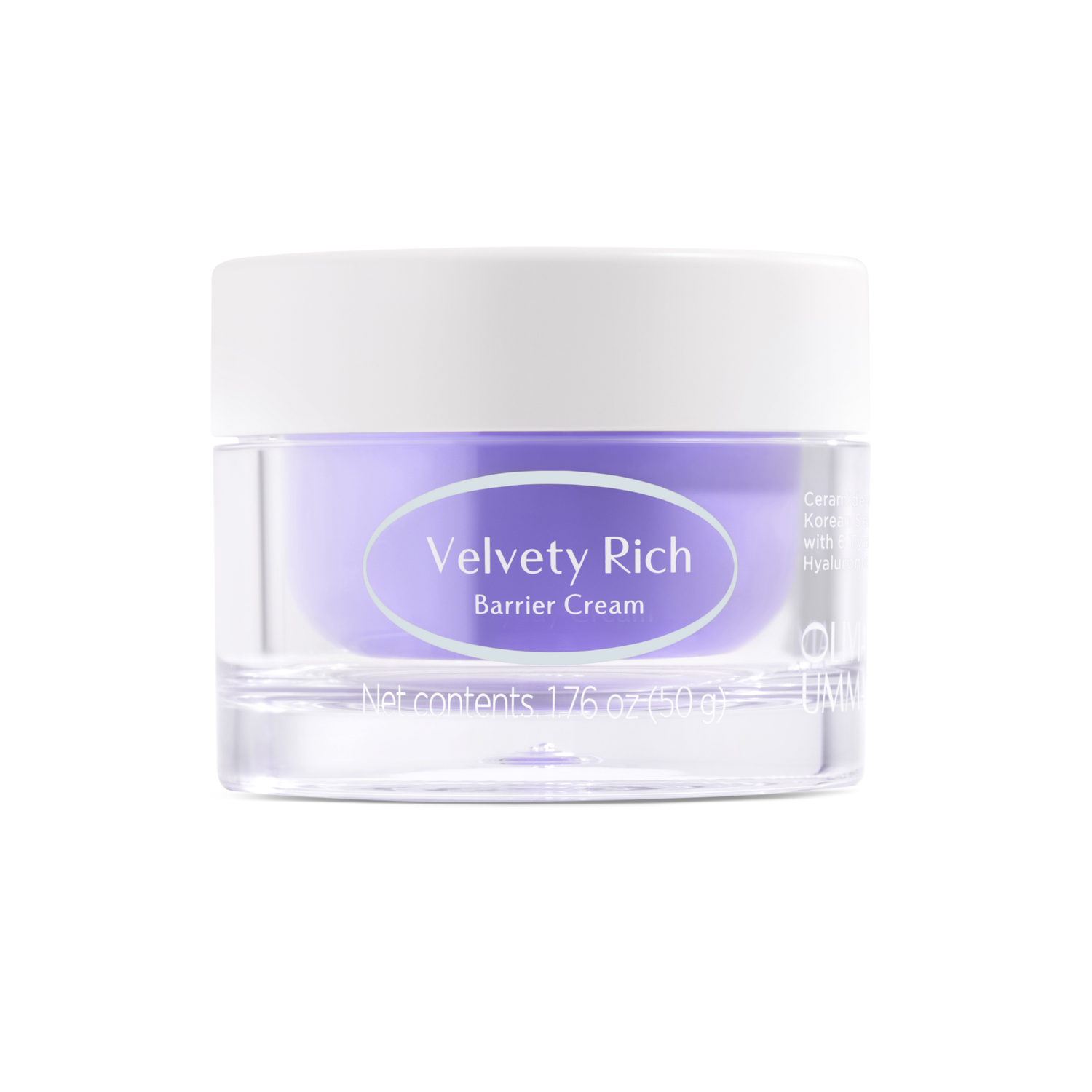Jar of Velvety Rich Barrier Cream on a white background
