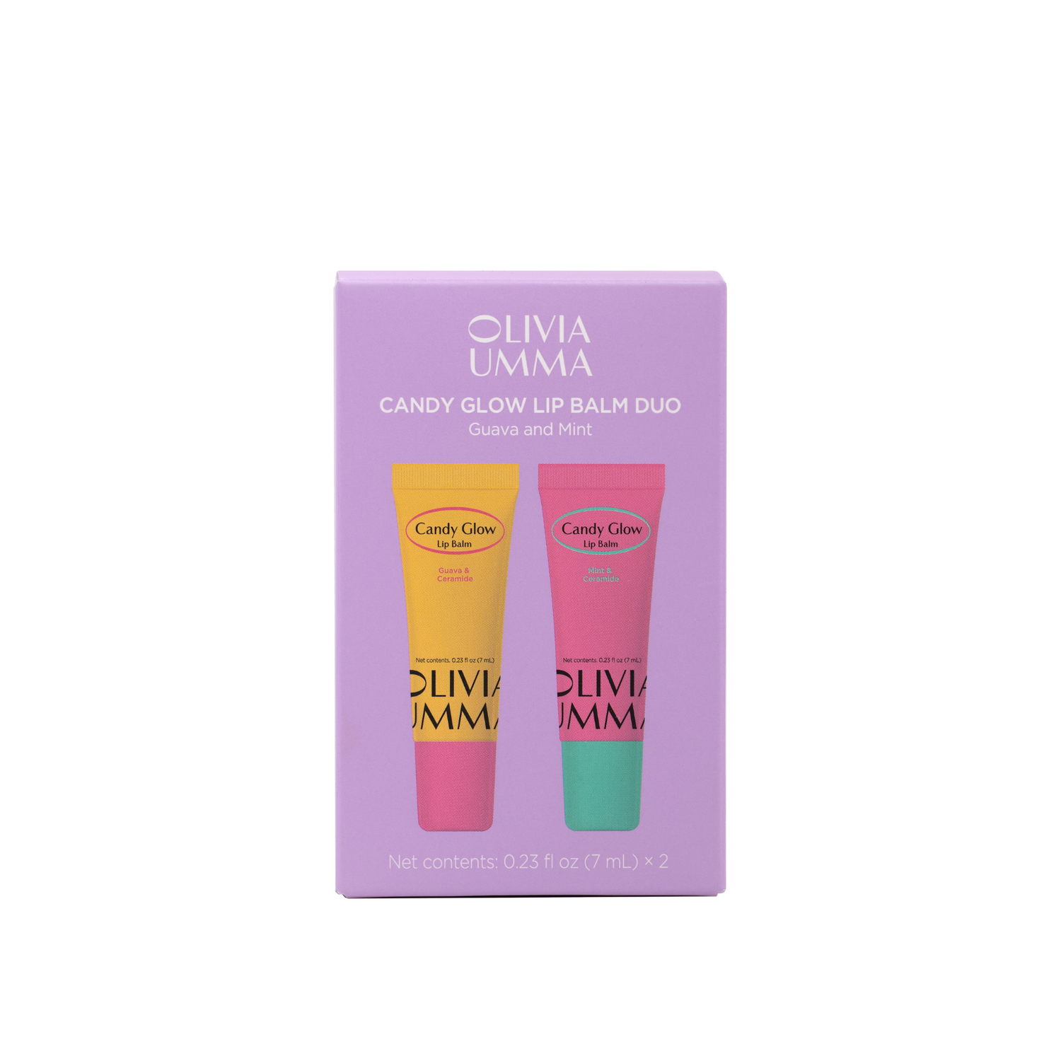 Duo Candy Glow Lip Balm Mini Size in Guava and Mint