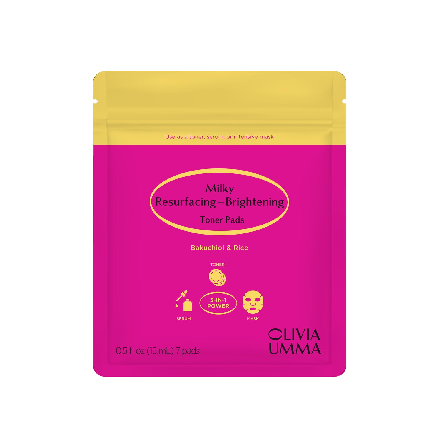 Travel size Milky Resurfacing + Brightening Toner pads (7 Pads)