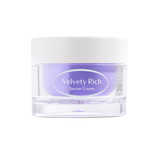 Jar of Velvety Rich Barrier Cream on a white background