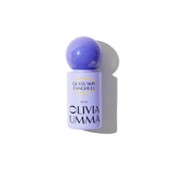 A bottle of GLASS SKIN TANGHULU BLUEBERRY SERUM with a purple cap, branded by OLIVIAUMMA, positioned against a white background.
